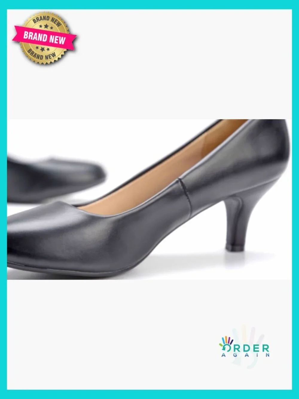 Classic Low Heel Pumps Women's Comfort Round Toe Slip On Dress Shoes